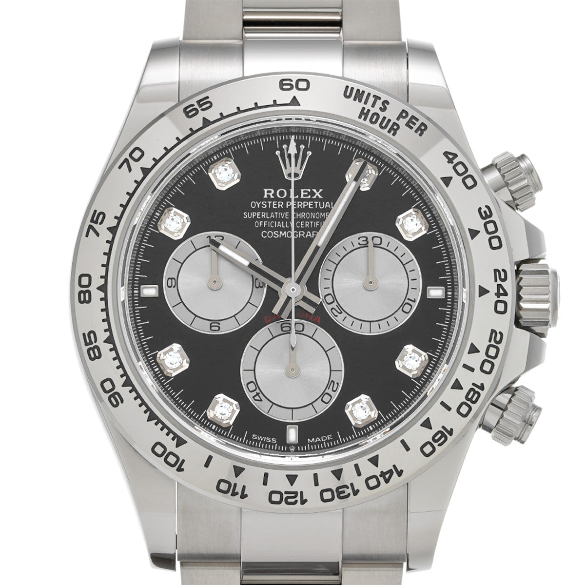 Cosmograph Daytona 126509G Random Serial Black/Steel/Diamond ROLEX Men's [Pre-Owned].
