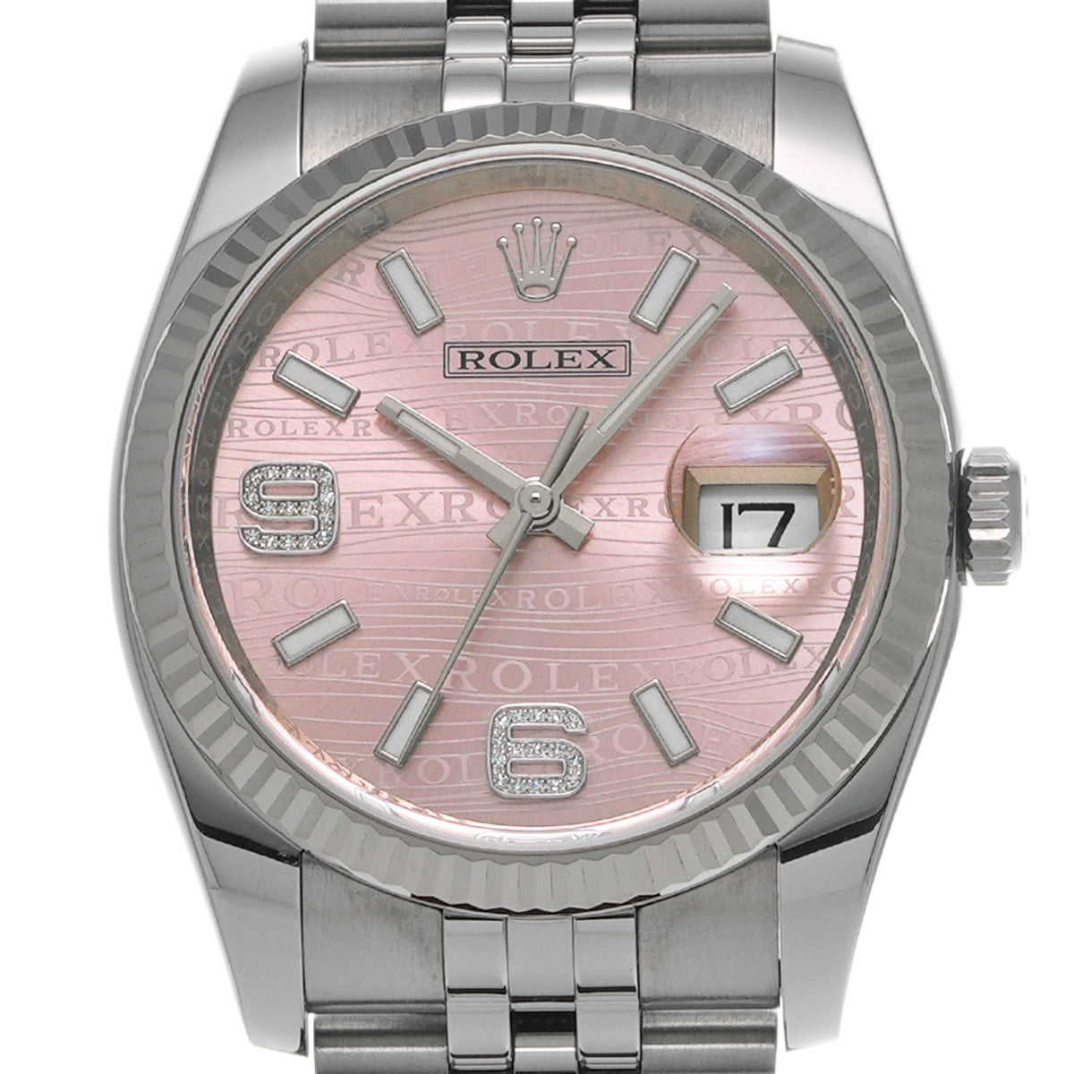 DATE JUST 116234 Random Serial Pink Wave/Diamond ROLEX Men's [Pre-Owned].