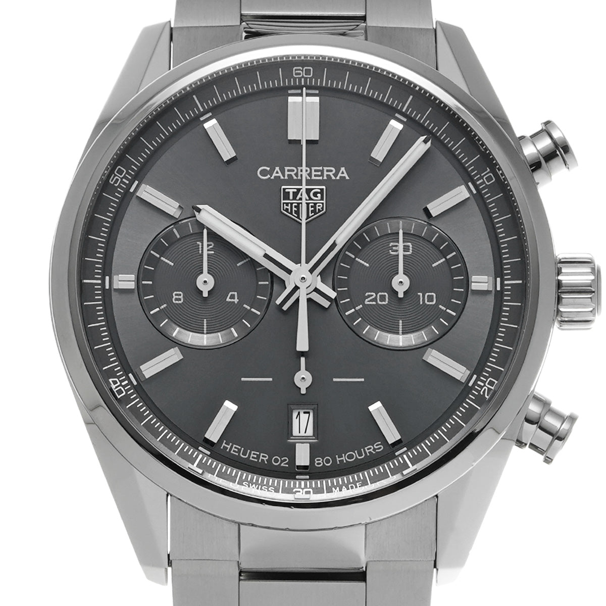 CARRERA Heuer 02 Chronograph Calibre TH20-00 CBN2012.FC6483 Gray TAG HEUER Men's [Pre-Owned]