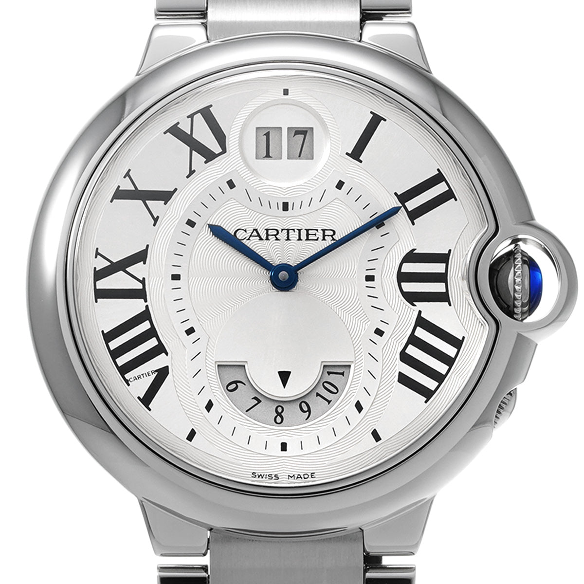 Ballon Bleu de Cartier 2 time zone W6920011 Silver CARTIER Men's [Pre-Owned].