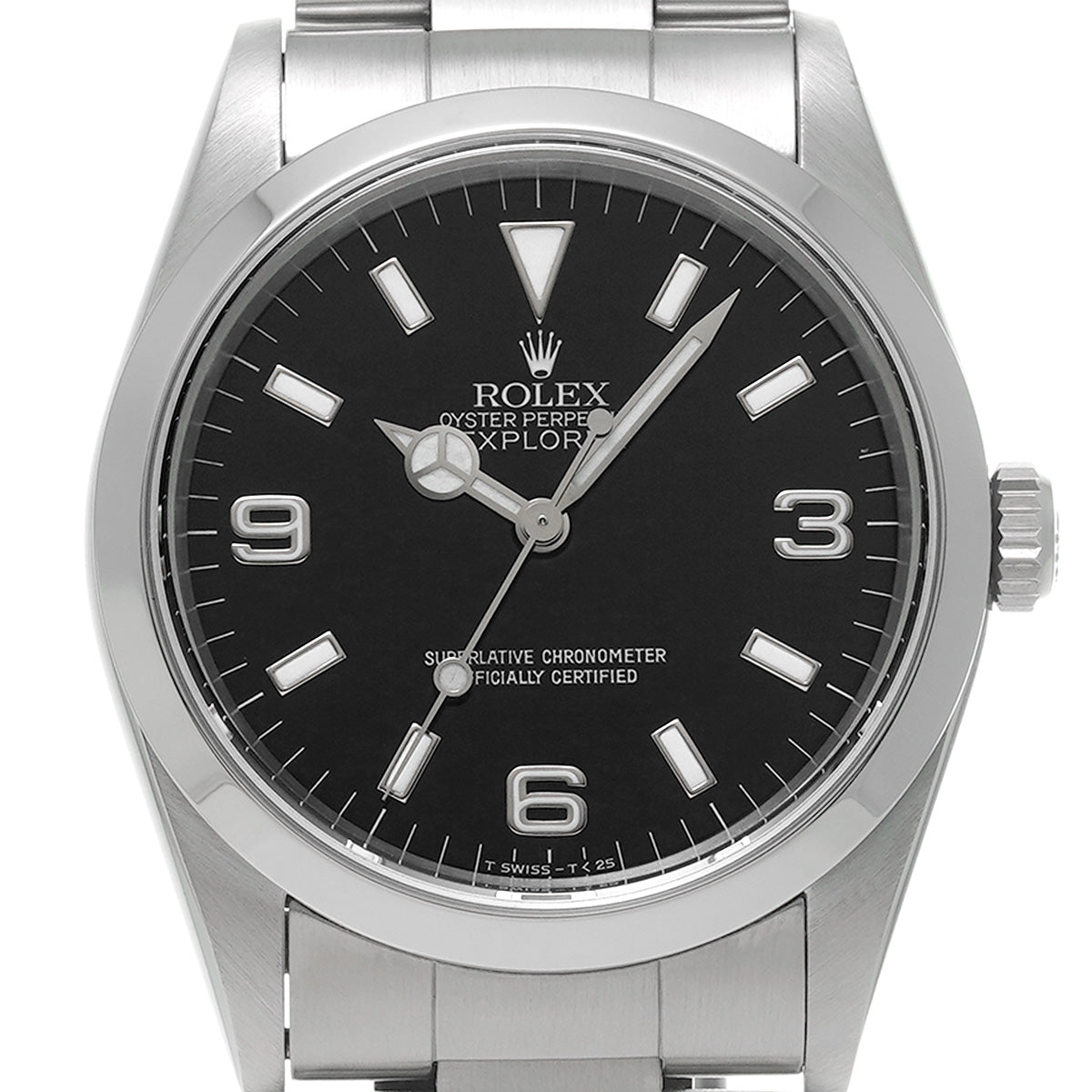 Explorer 14270 T (manufactured circa 1996) Black ROLEX Men's [Pre-Owned].