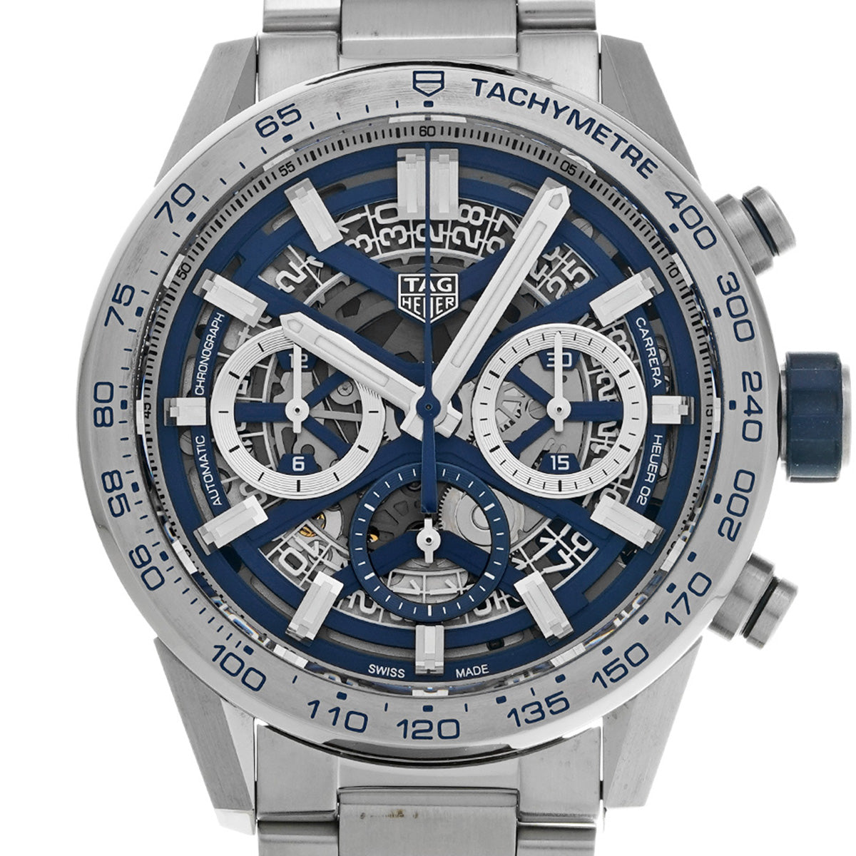 CARRERA CALIBRE HEUER 02 Chronograph Blue Edition Japan Limited Edition 400 pieces CBG2019.BA0662 Blue TAG HEUER Men's [Pre-Owned].