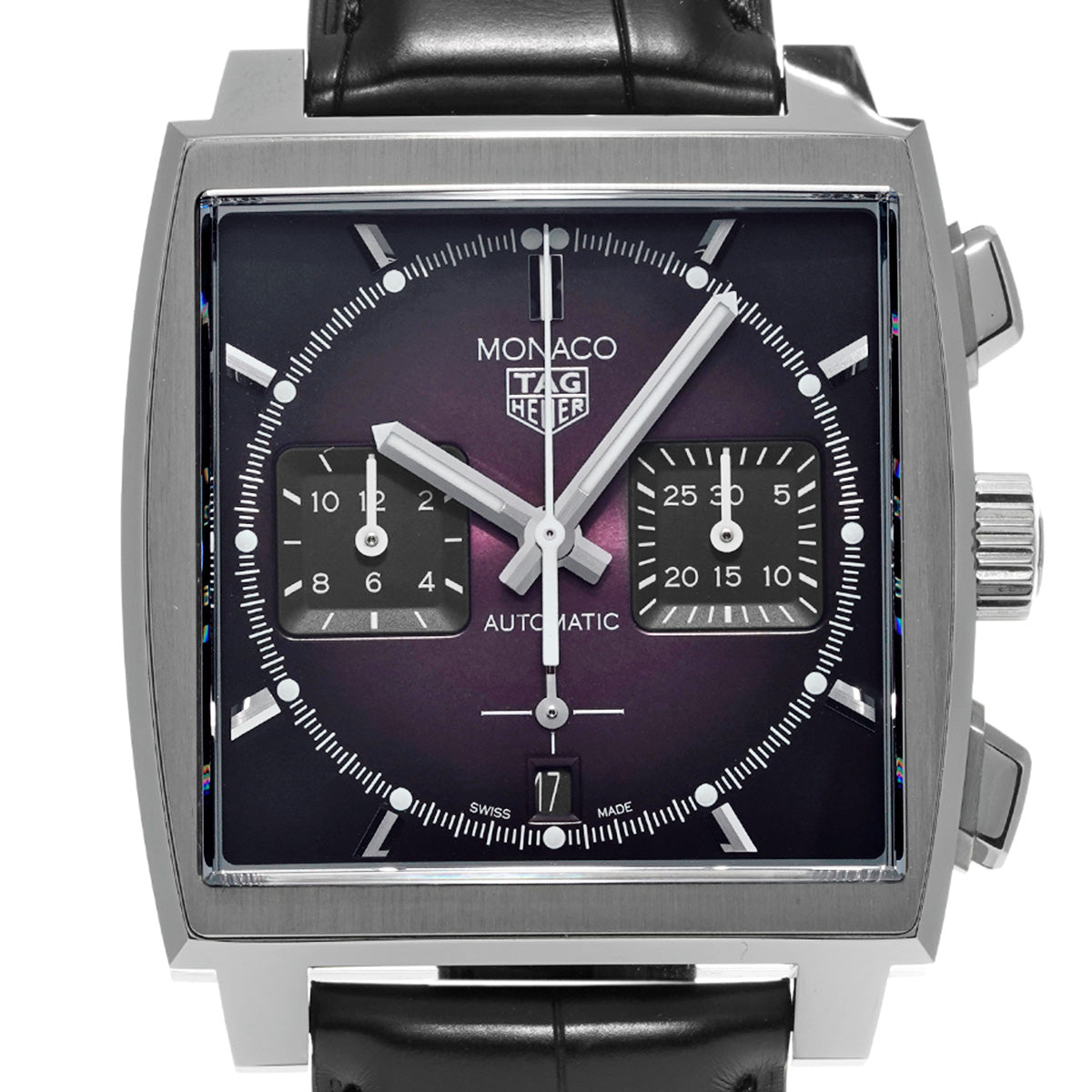 Monaco Calibre Heuer 02 Chronograph Purple Dial Limited Edition CBL2118.FC6518 Purple/Black TAG HEUER Mens [Pre-Owned]