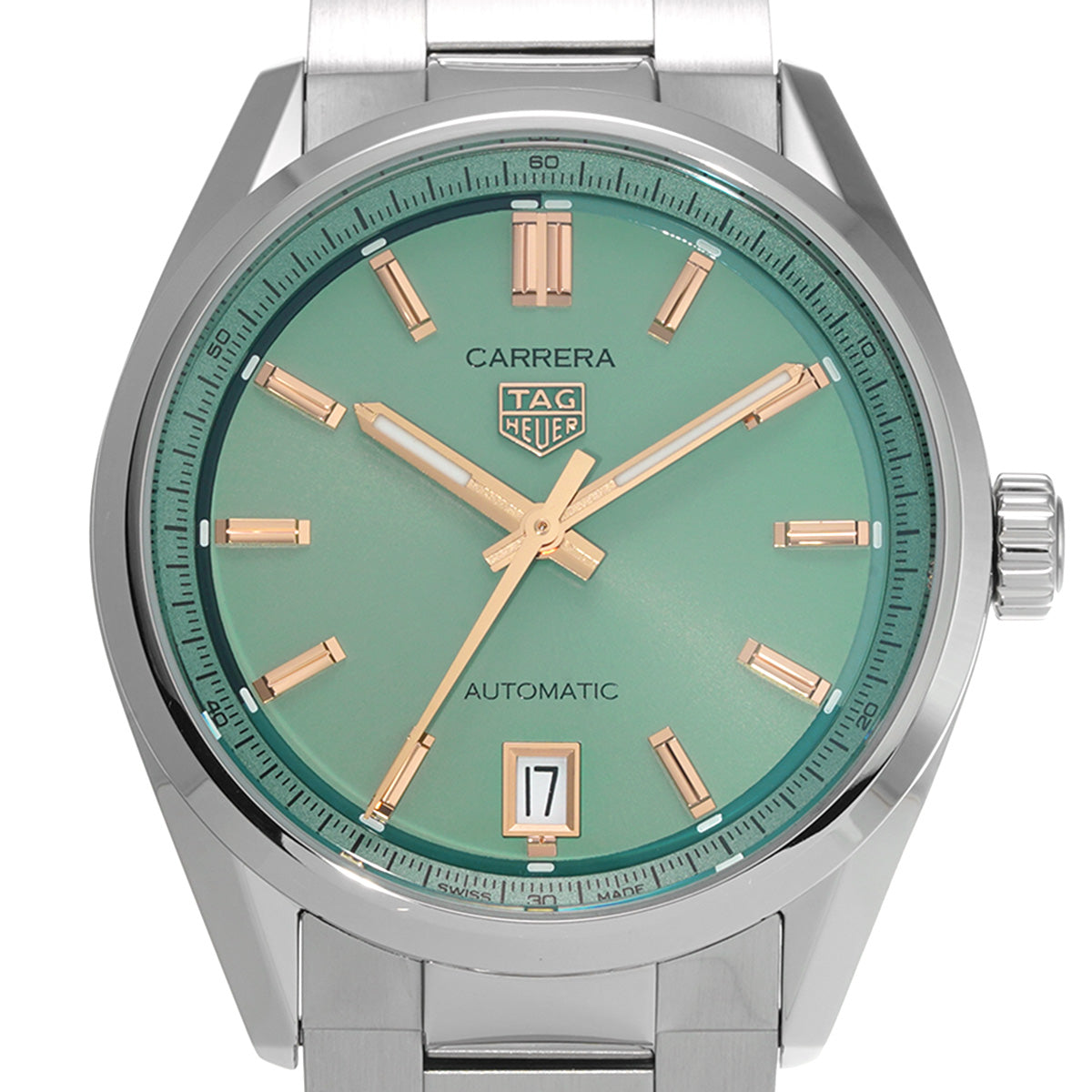 CARRERA Calibre 7 Date WBN2312.BA0001 Green TAG HEUER Men's [Pre-Owned].