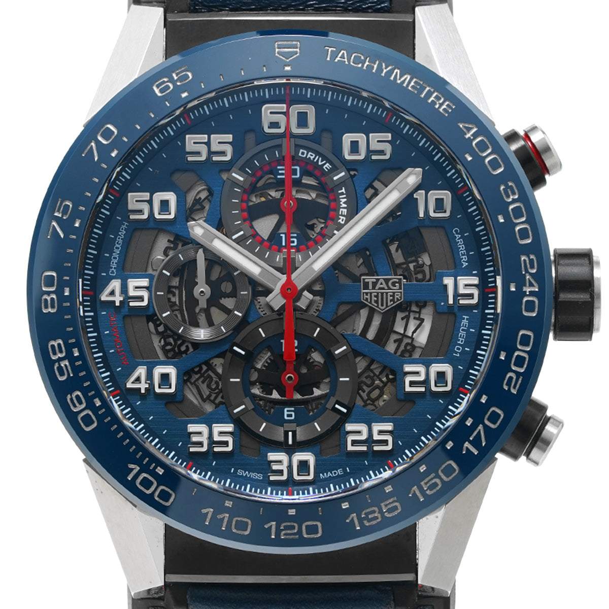 CARRERA Calibre Heuer 01 Chronograph Red Bull Racing CAR2A1N.FT6100 Blue TAG HEUER Mens [Pre-Owned]