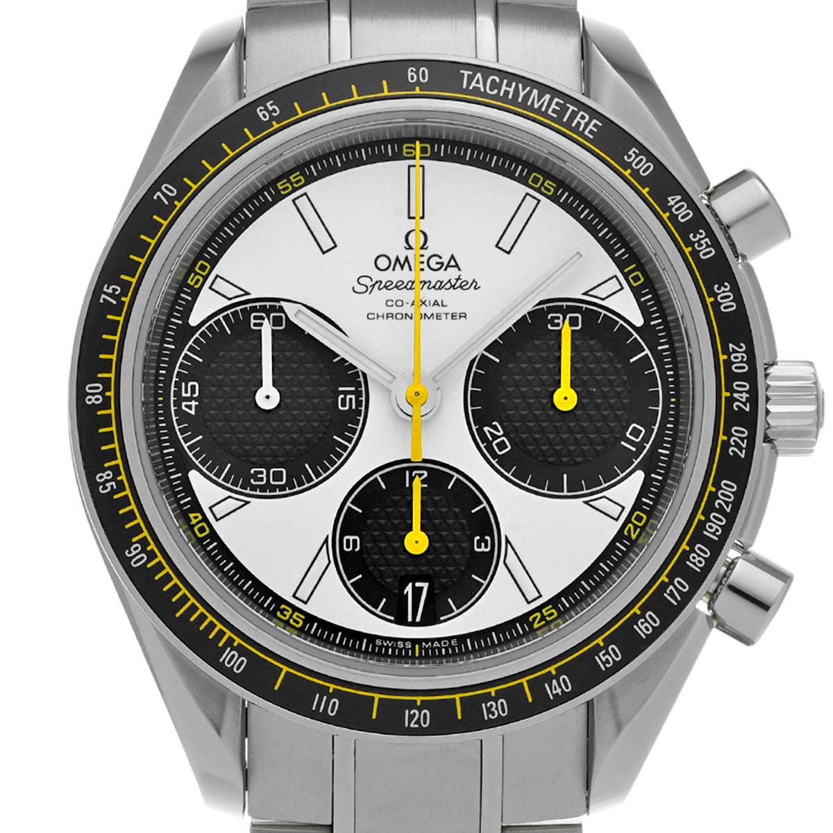 Speedmaster Racing Co-Axial 326.30.40.50.04.001 White/Black OMEGA Men's [Pre-Owned].