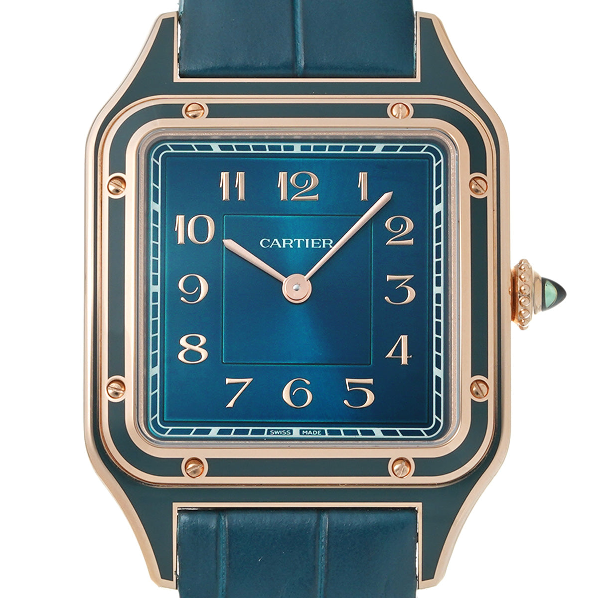 Santos Dumont LM Peacock Blue WGSA0098 Blue CARTIER Men's [Pre-Owned].