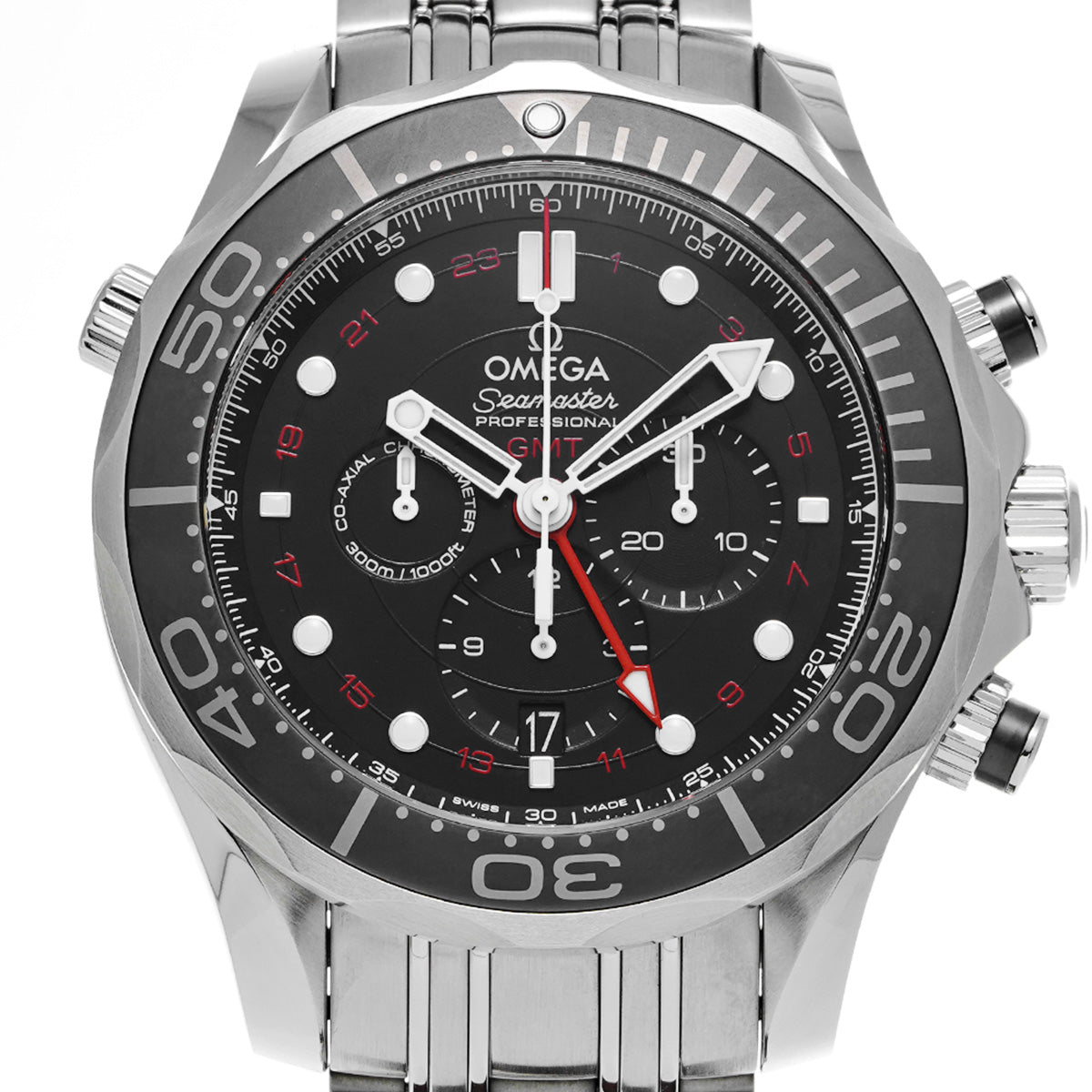 Seamaster Diver 300 Co-Axial Chronograph GMT 212.30.44.52.01.001 Black OMEGA Men's [Pre-Owned].