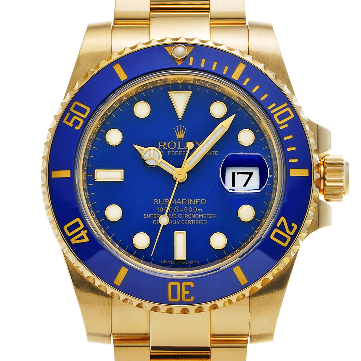 Submariner Date 116618LB V (manufactured circa 2009) Blue ROLEX Men's [Pre-Owned].