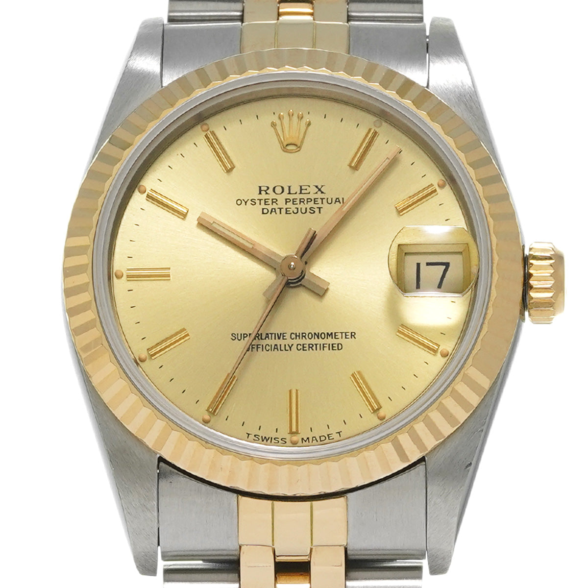 DATE JUST 68273 81st (manufactured circa 1983) Champagne ROLEX Unisex [Pre-Owned].