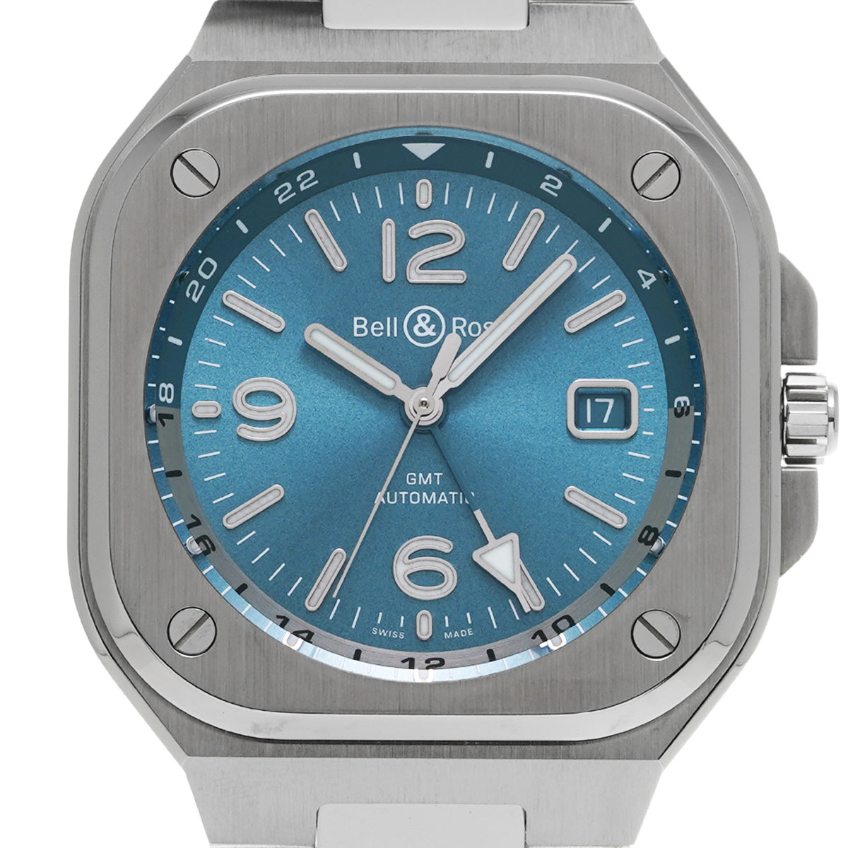 BR 05 GMT Sky Blue BR05G-PB-ST/SST Blue Bell &amp; Ross Men's [Pre-Owned]