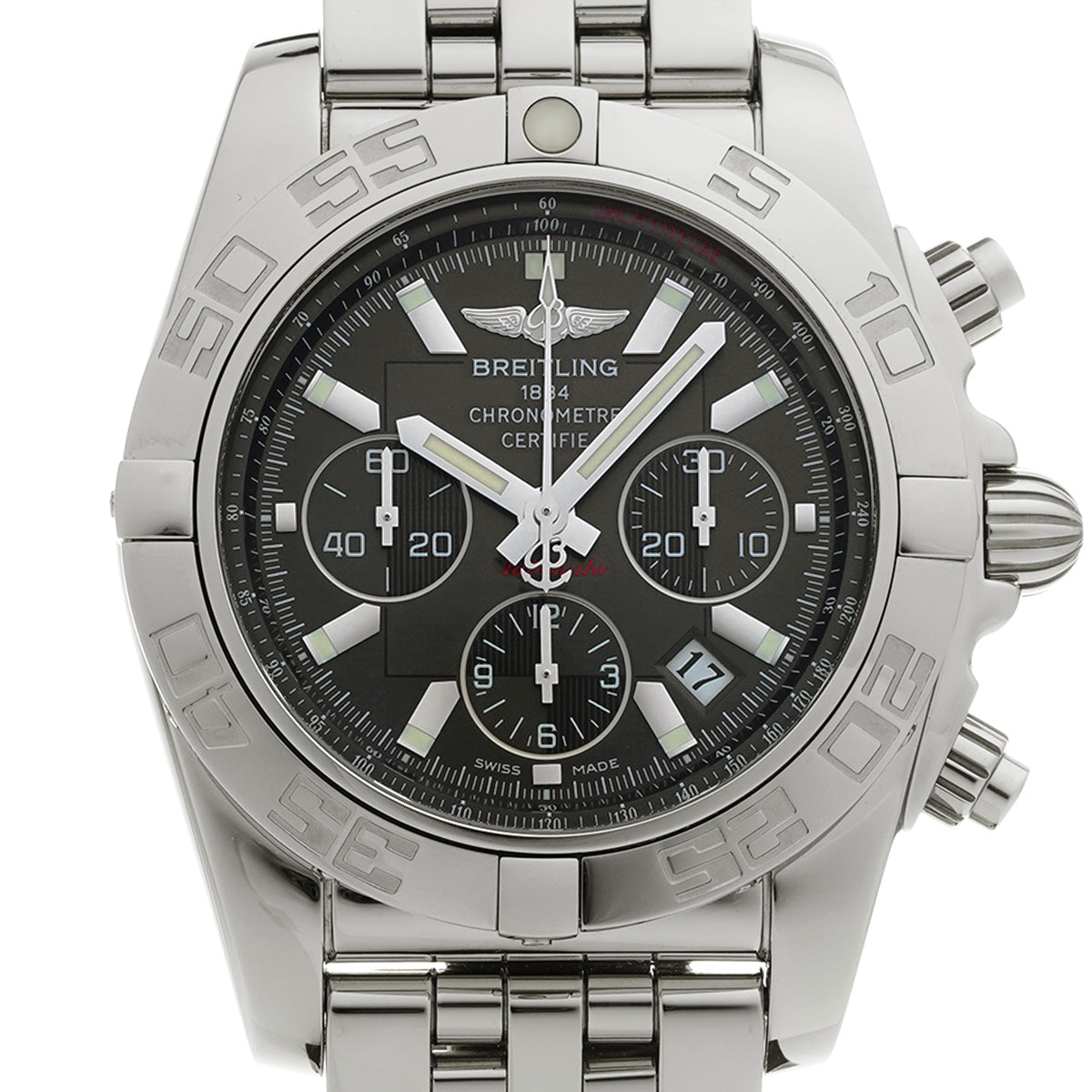 Chronomat 44 A011M24PA Gray/Black BREITLING Men's [Pre-Owned]