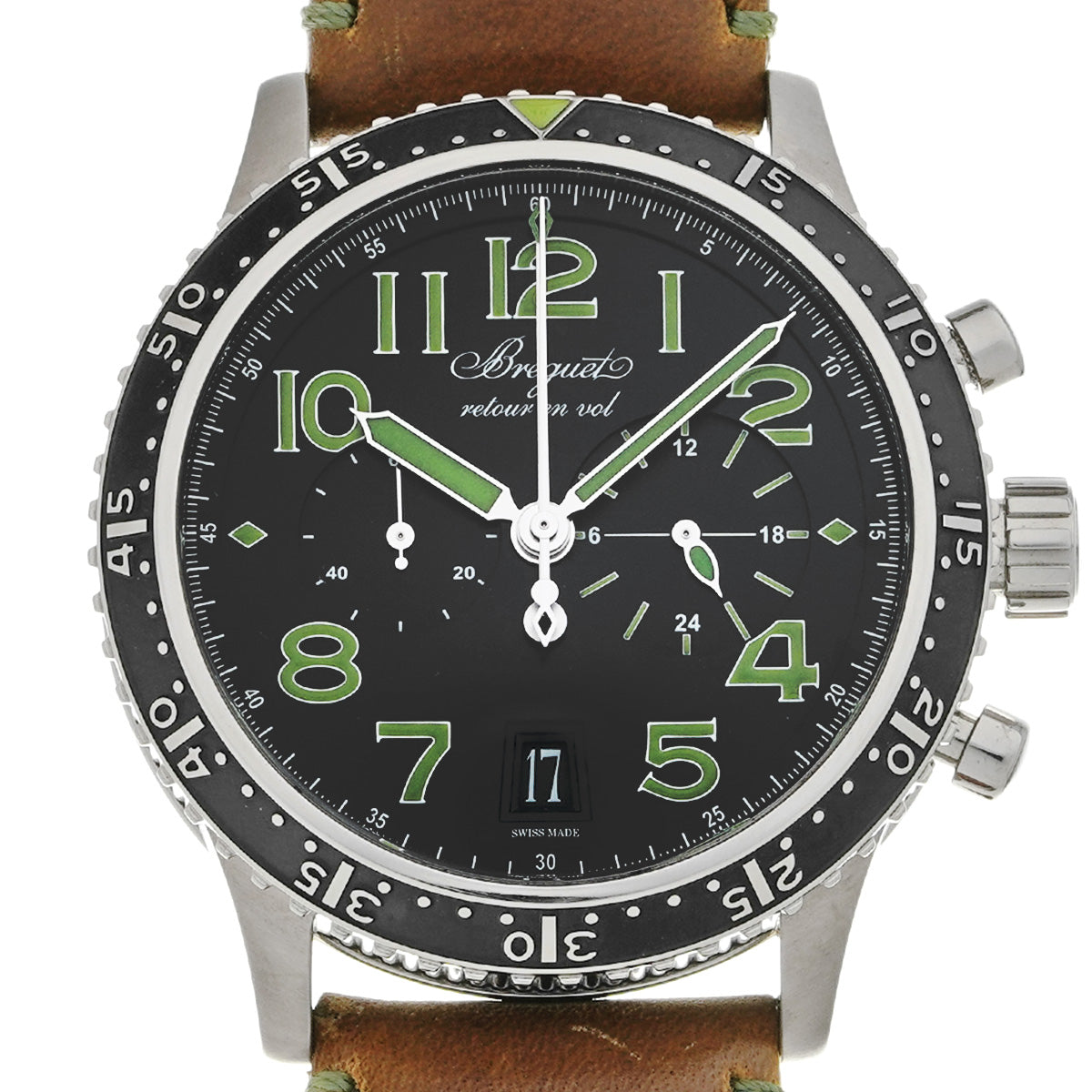 Type XXI Limited 3815TI/HM/3ZU Black Breguet Men's [Pre-Owned].
