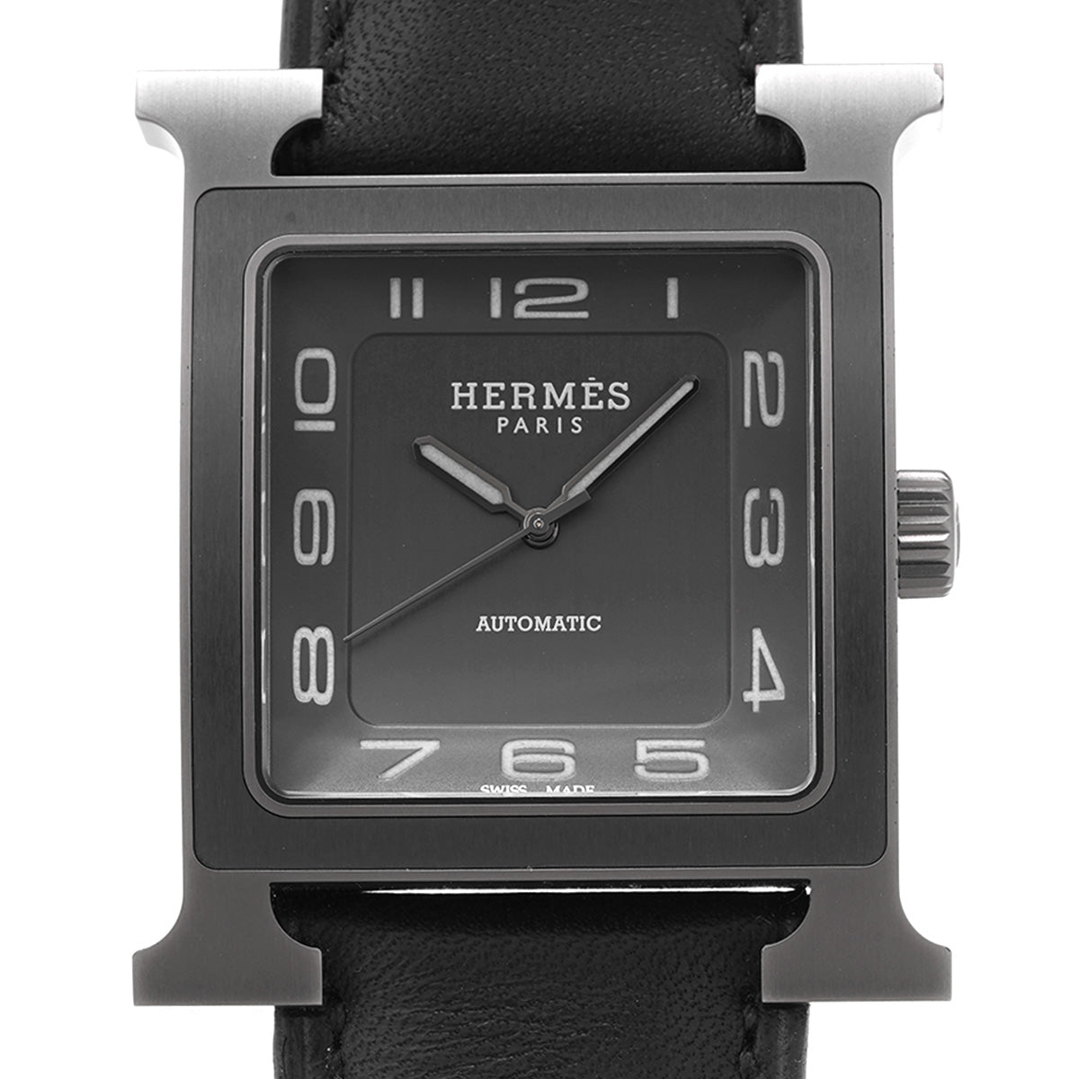 H Watch Titanium HH5.841 Gray HERMES Men's [Pre-owned].