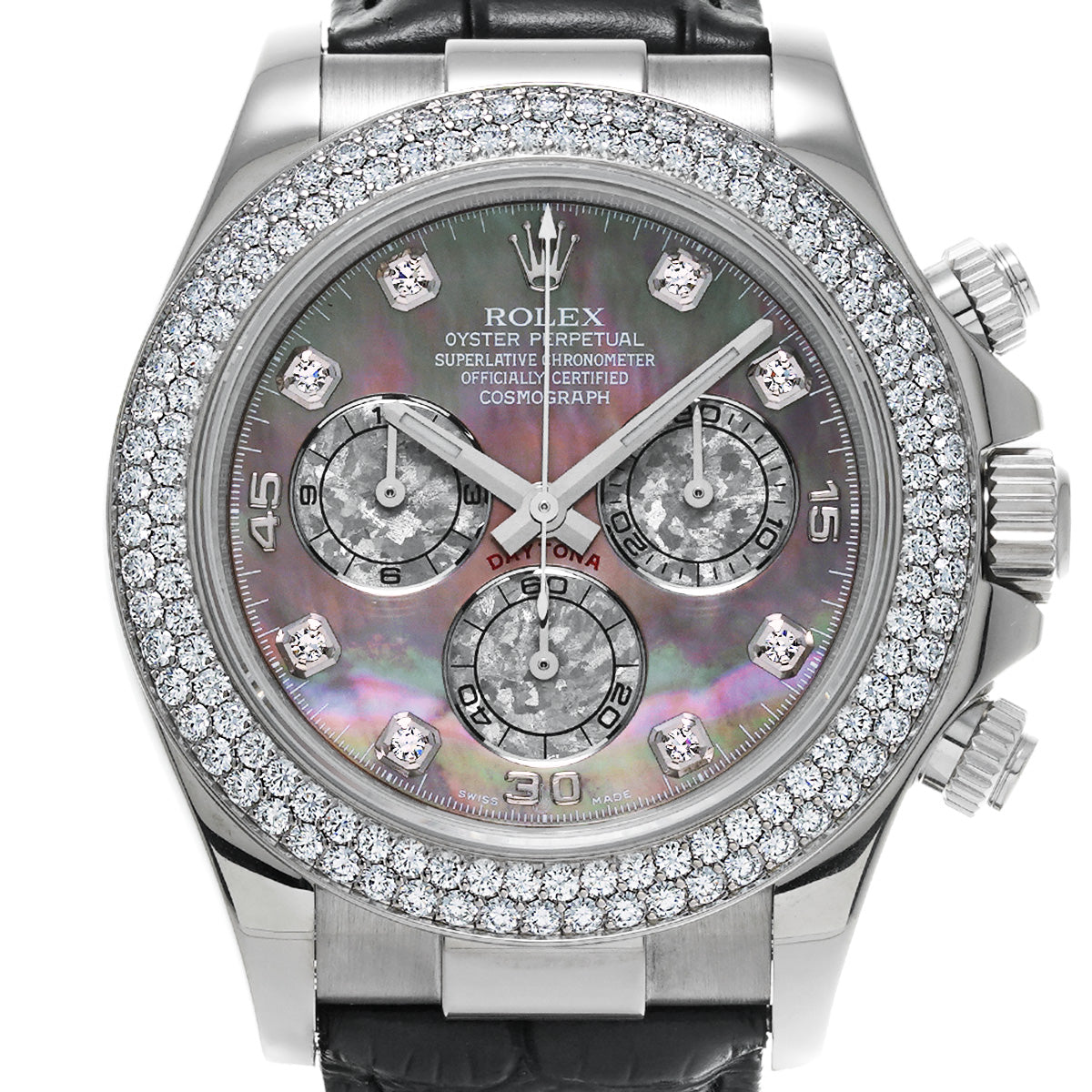 Cosmograph Daytona 116589RBR G (manufactured around 2010) Black MOP/Diamond ROLEX Men's [Pre-Owned].