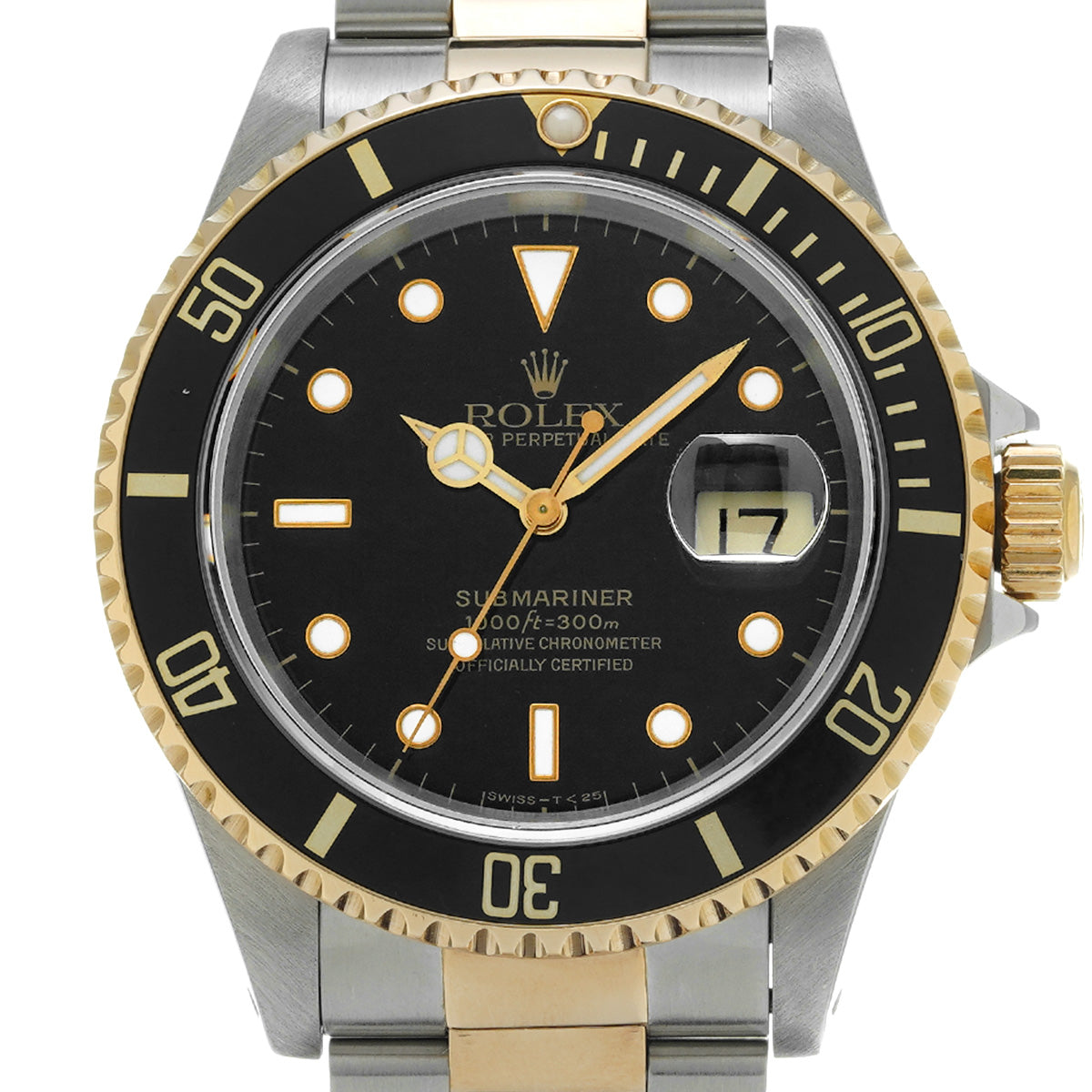 Submariner Date 16613 X (manufactured circa 1991) Black ROLEX Men's [Pre-Owned].