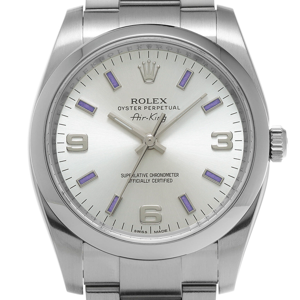 Air-King 114200 Random Serial Silver ROLEX Men's [Pre-owned].