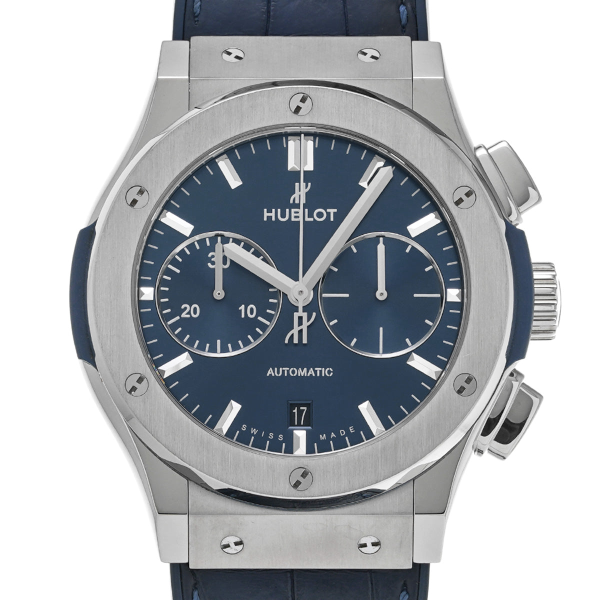 Classic Fusion Titanium Chronograph 521.NX.7170.LR Blue HUBLOT Men's [Pre-Owned]