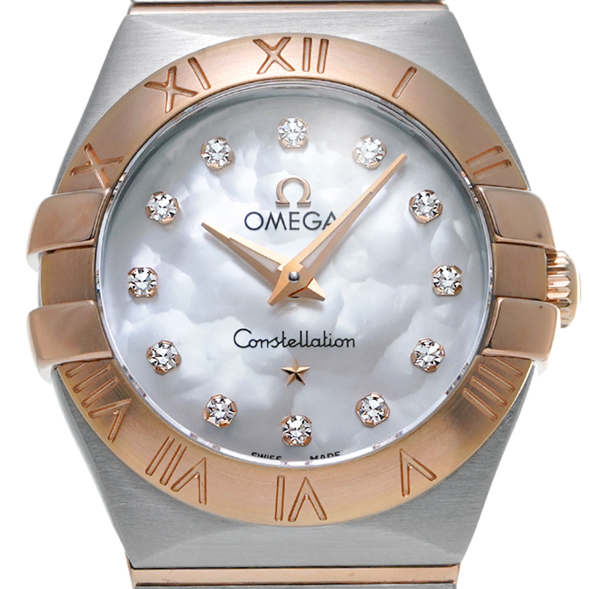 Constellation 123.20.24.60.55.001 White MOP/Diamond OMEGA Ladies [Pre-owned].