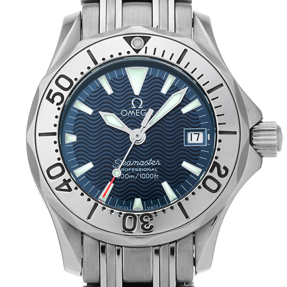 Seamaster 300 Jacques Mayol 1999 2584.80 Blue OMEGA Ladies [Pre-owned]