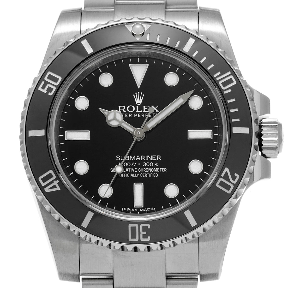 Submariner 114060 G (manufactured circa 2011) Black ROLEX Men's [Pre-Owned].