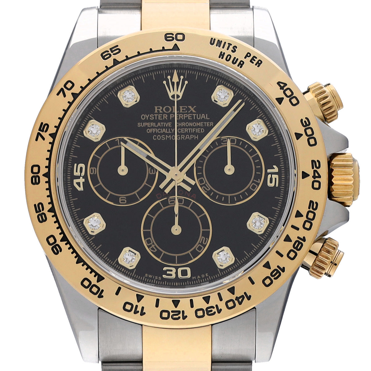 Cosmograph Daytona 116503G Black/Diamond ROLEX Men's [Pre-Owned].