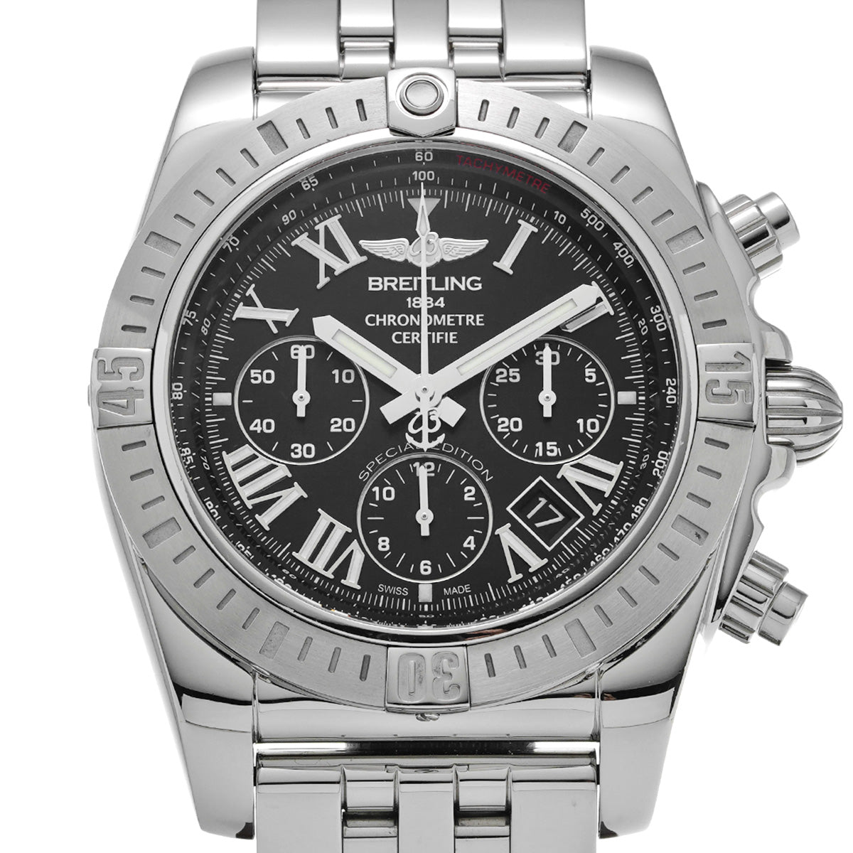 Chronomat JSP Roman index AB0115111B2A1 Black BREITLING Men's [Pre-Owned].