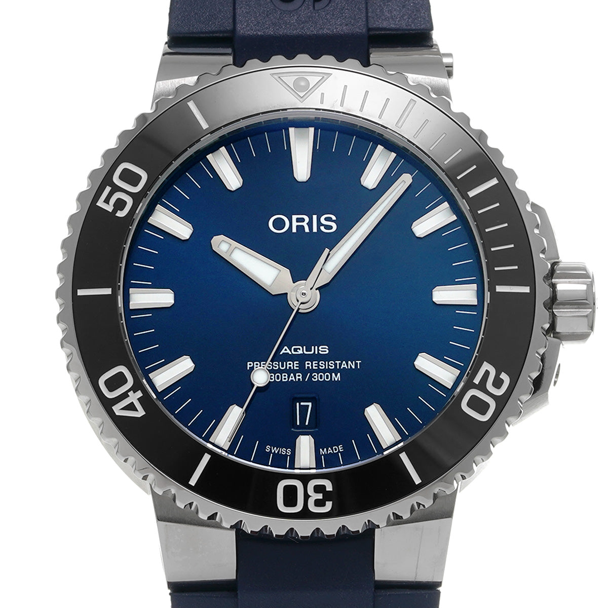 Aquis Date 01 733 7730 4135 07 8 24 05PEB Blue ORIS Men's [pre-owned].