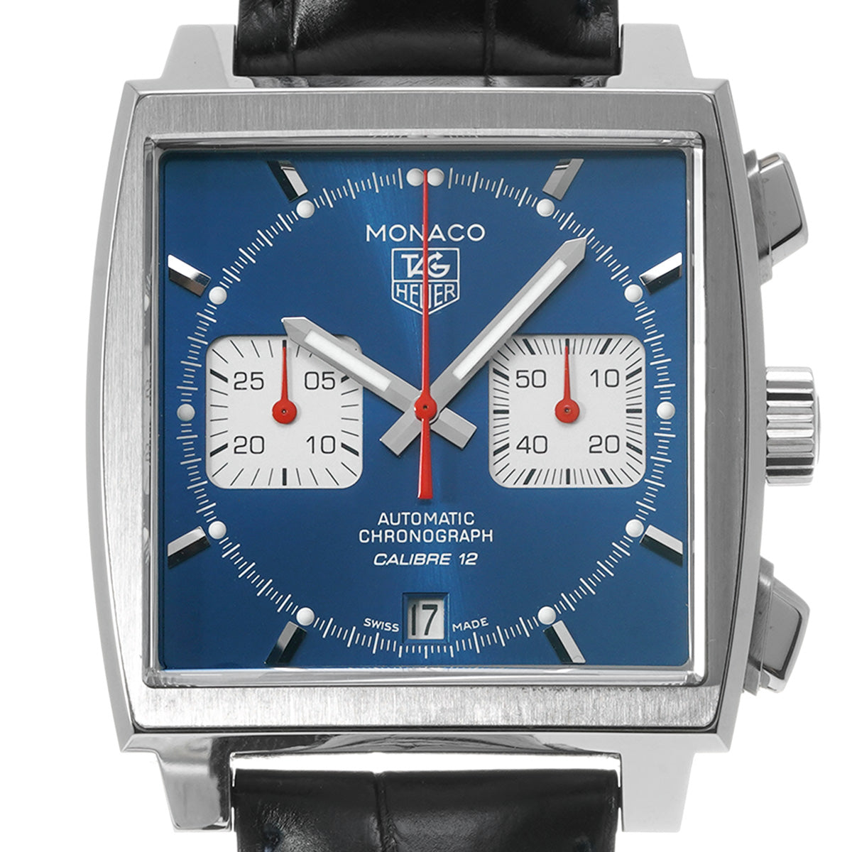 Monaco Calibre 12 Chronograph CAW2111.FC6183 Blue/Silver TAG HEUER Mens [Pre-Owned]