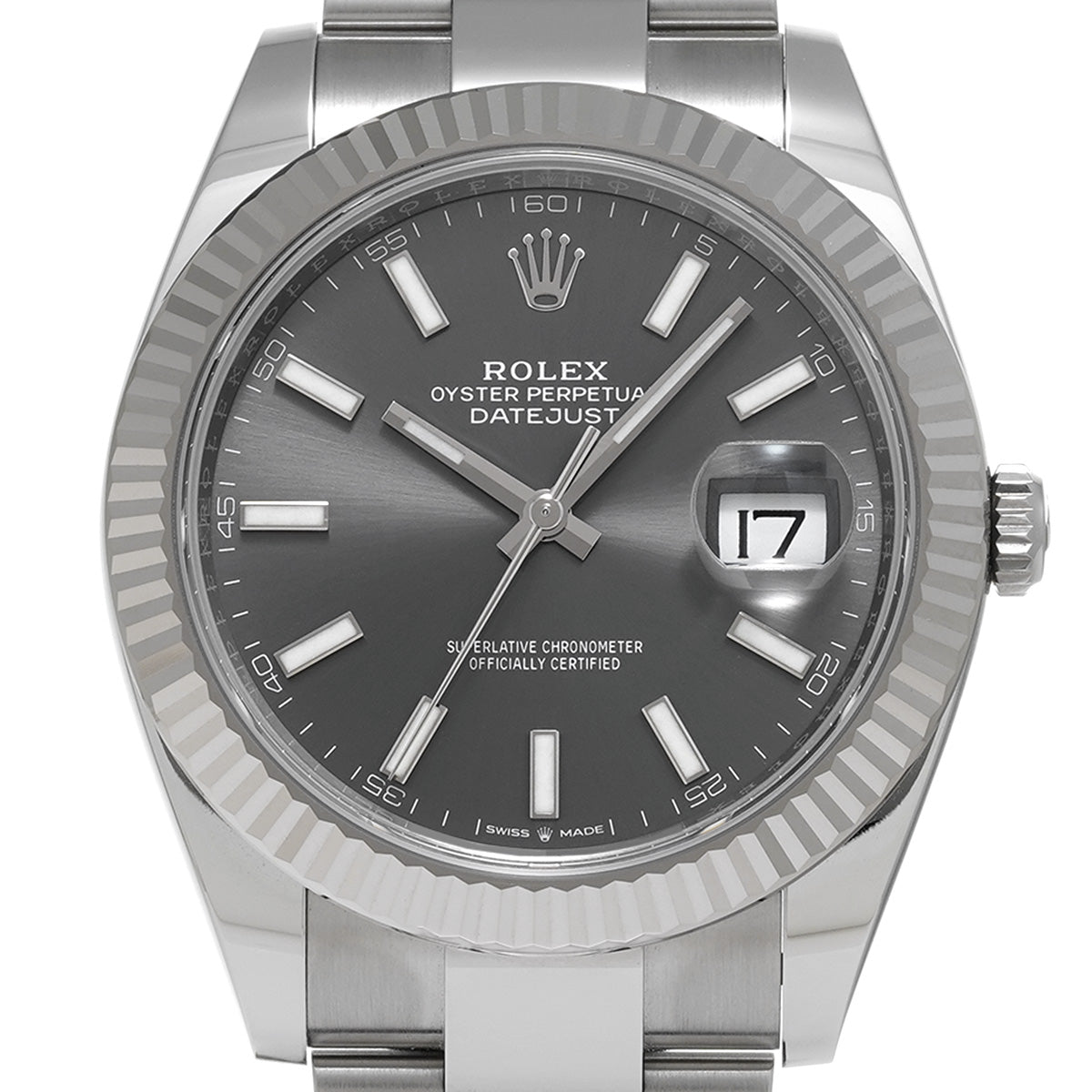 DATE JUST 41 126334 Gray ROLEX Men's [Pre-Owned].