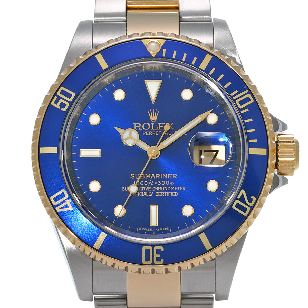 Submariner Date 16613 M (manufactured circa 2007) Blue ROLEX Men's [Pre-Owned].