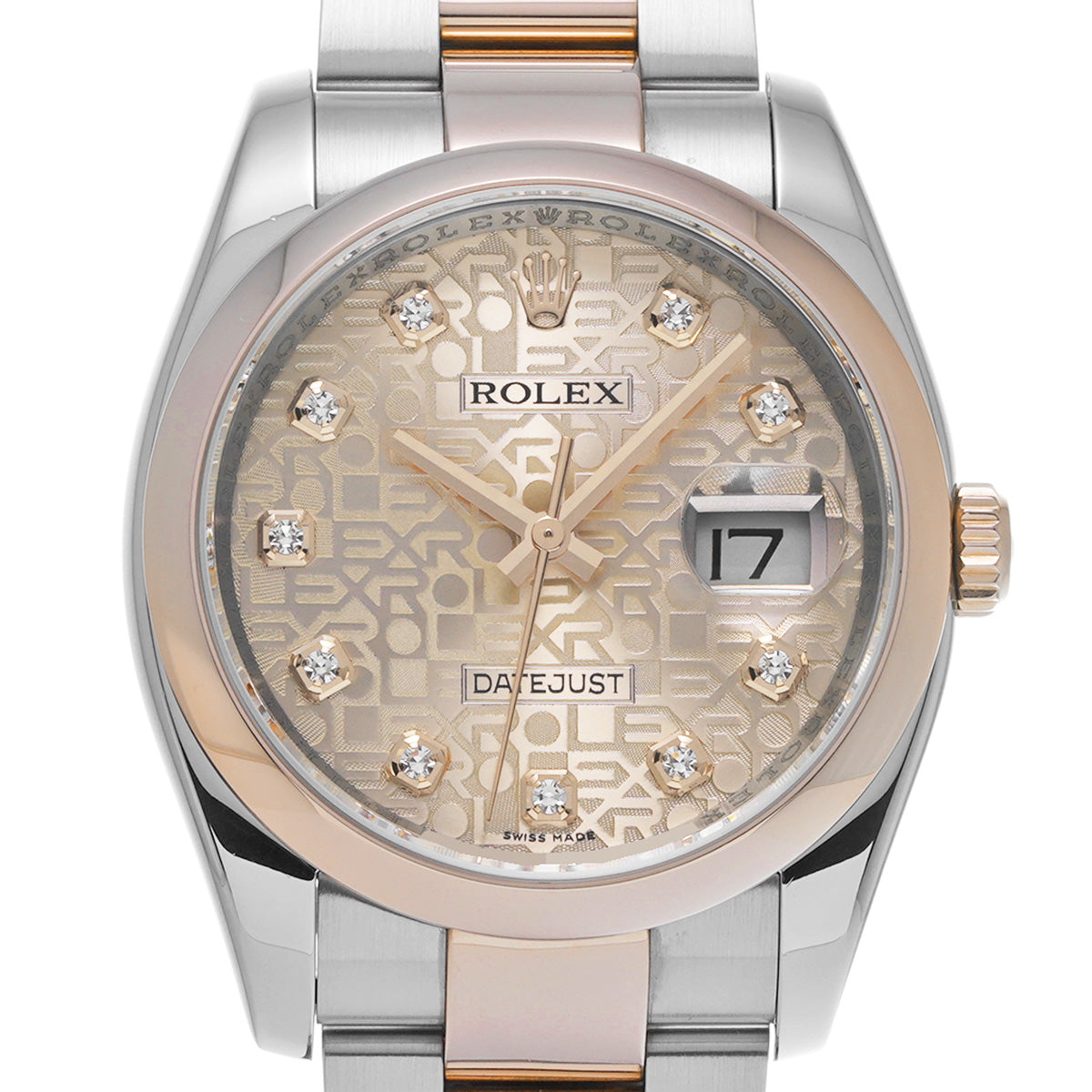DATE JUST 116201G D (manufactured circa 2005) Pink Computer/Diamond ROLEX Men's [Pre-Owned].