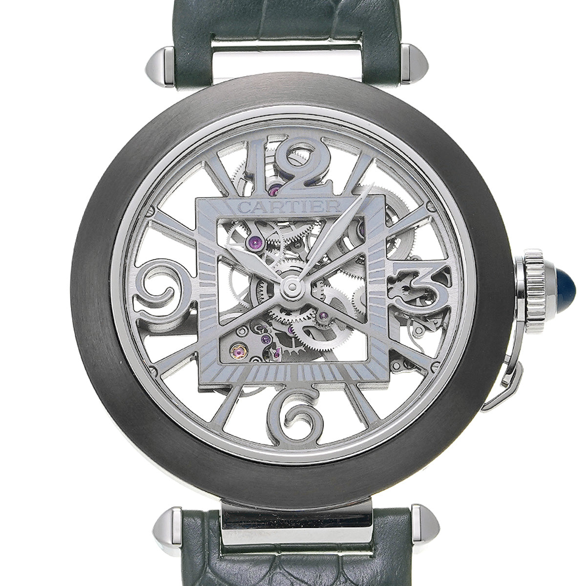 Pasha de Cartier skeleton WHPA0017 Gray/skeleton CARTIER men's [Pre-owned].