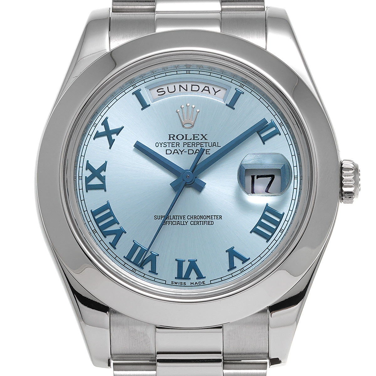 Day-Date II 218206 V (manufactured circa 2009) Ice Blue ROLEX Men's [Pre-Owned].