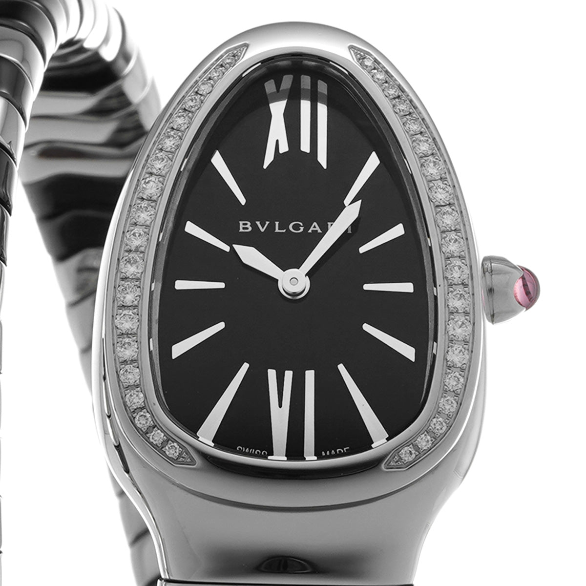 Serpenti Tubogas Single Spiral SP35S Black BVLGARI Ladies [Pre-owned].