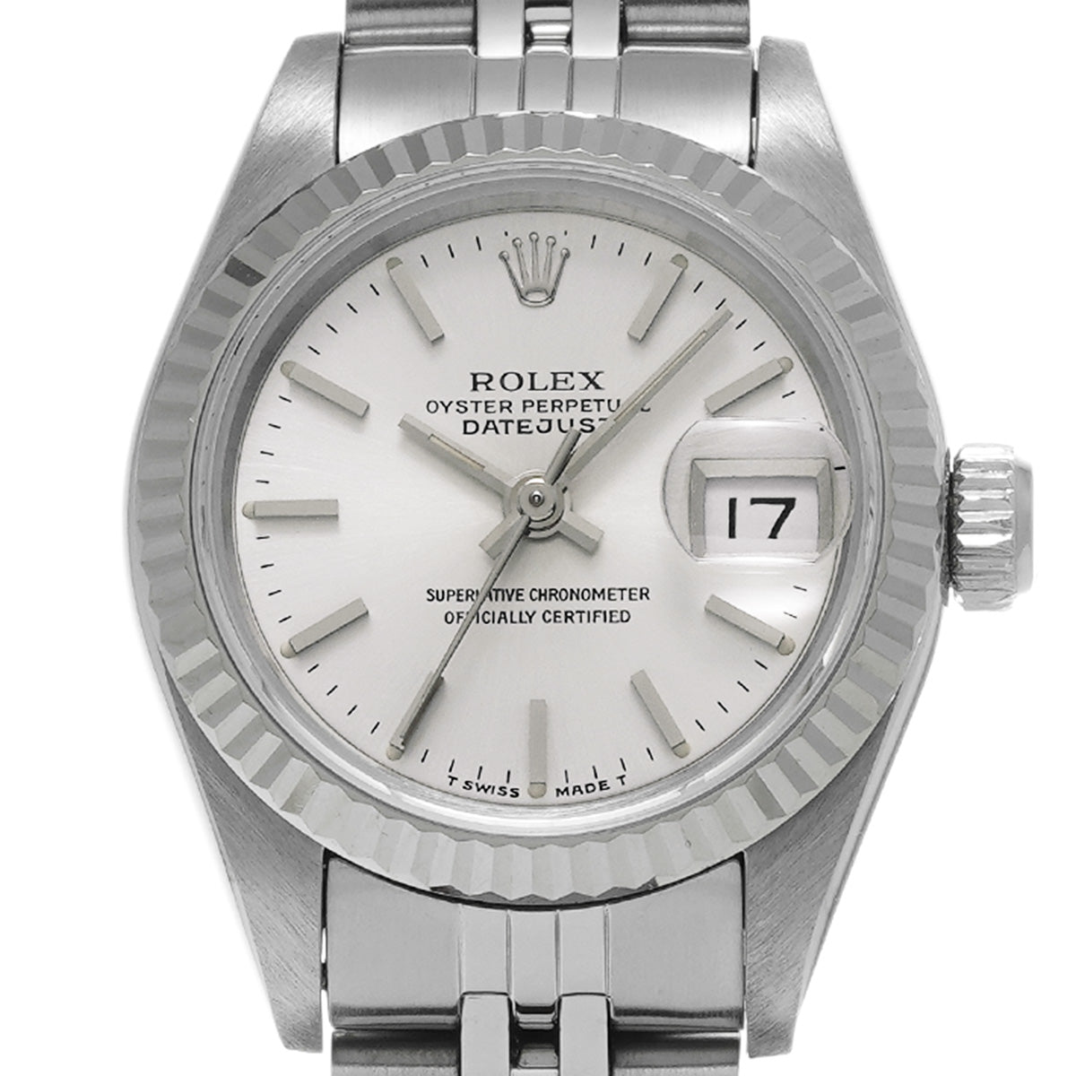 DATE JUST 69174 E (manufactured circa 1991) Silver ROLEX Ladies [Pre-owned].