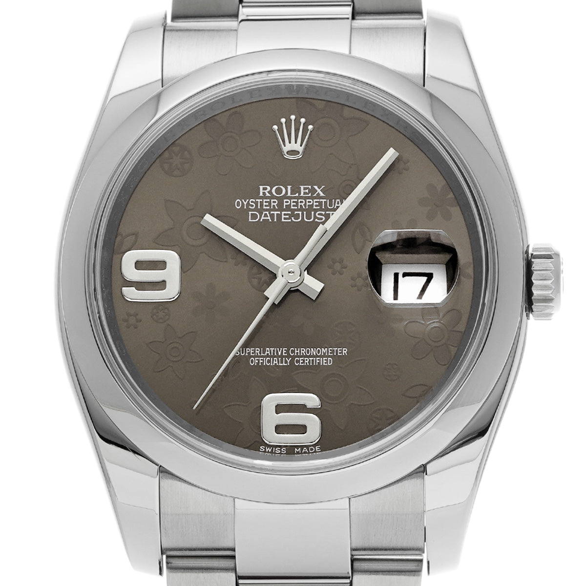 DATE JUST 116200 G (manufactured circa 2011) Gray Flower ROLEX Men's [Pre-Owned].