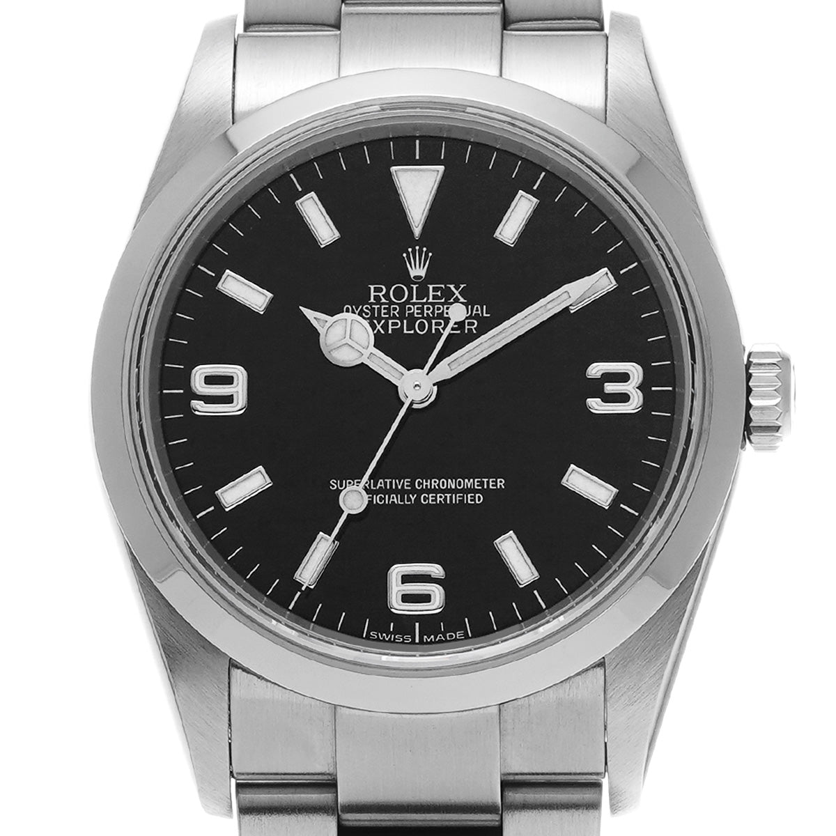 Explorer 114270 V (manufactured circa 2009) Black ROLEX Men's [Pre-Owned].