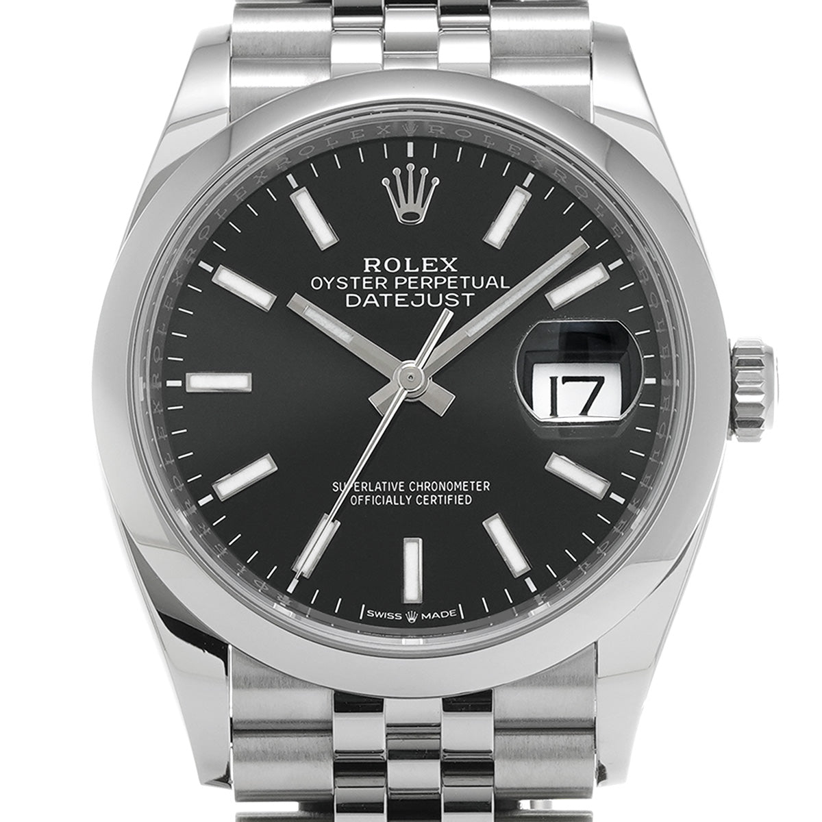 DATE JUST 36 126200 Black ROLEX Men's [Pre-Owned].