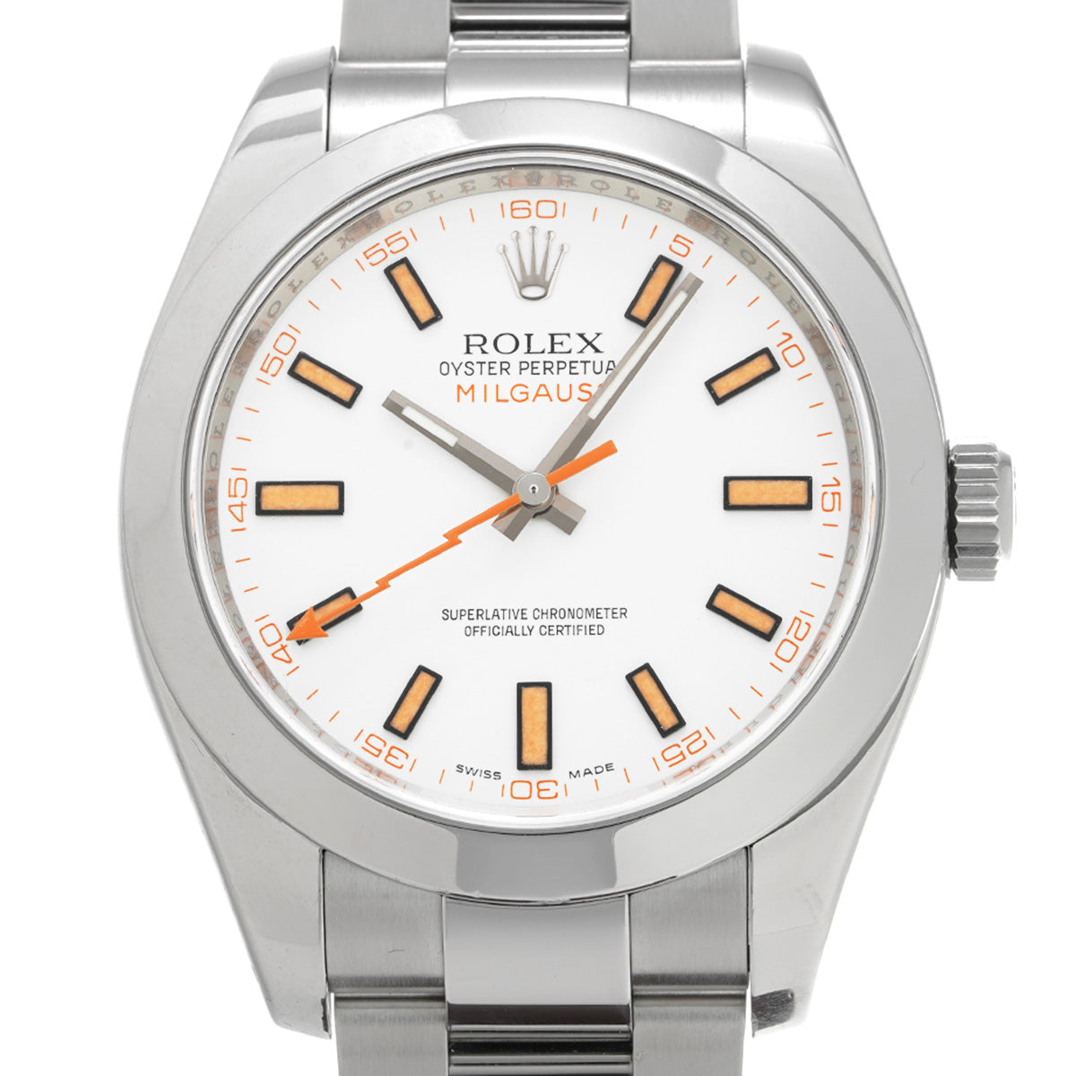 Milgauss 116400 V (manufactured around 2010) White ROLEX Men's [Pre-Owned].