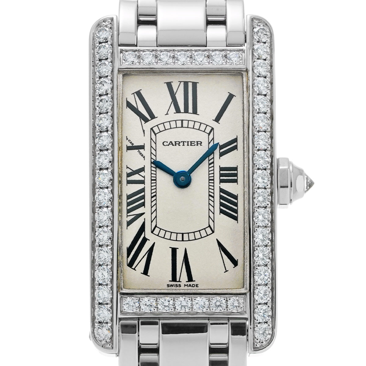 Tank American SM WB7073L1 Silver CARTIER Ladies [Pre-owned]