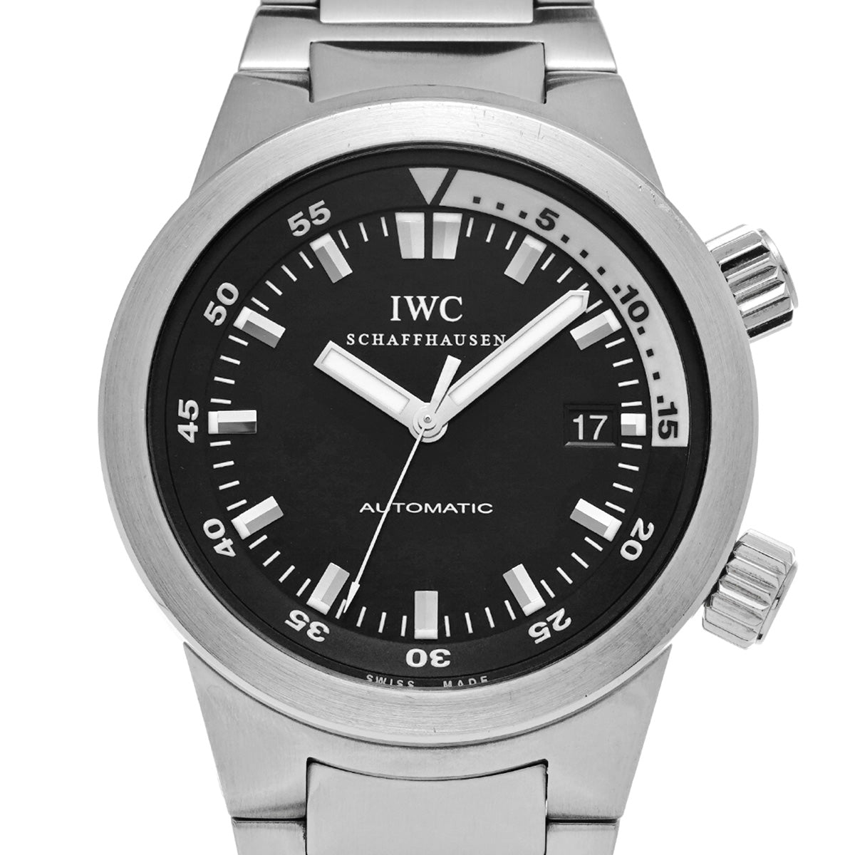 Aquatimer Automatic IW354805 Black IWC Men's [Pre-Owned]