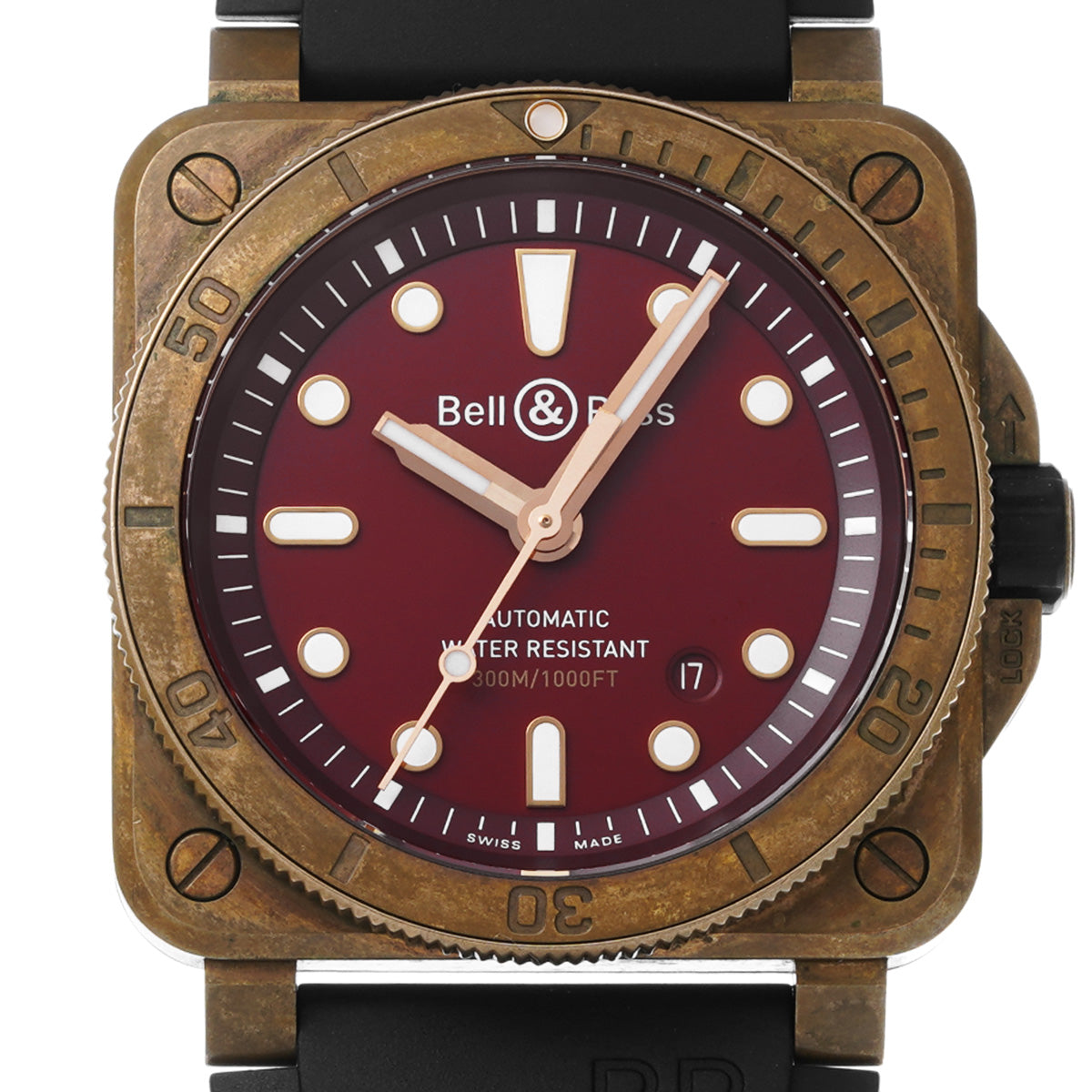 BR 03-92 Diver BR03-92 Burgundy Bell &amp; Ross Men's [Pre-owned]