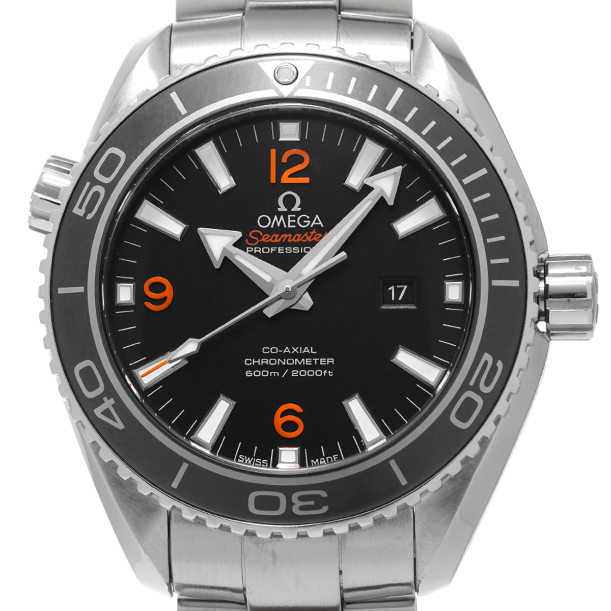 Seamaster Planet Ocean 600 Co-Axial 232.30.38.20.01.002 Black OMEGA Ladies [Pre-Owned]