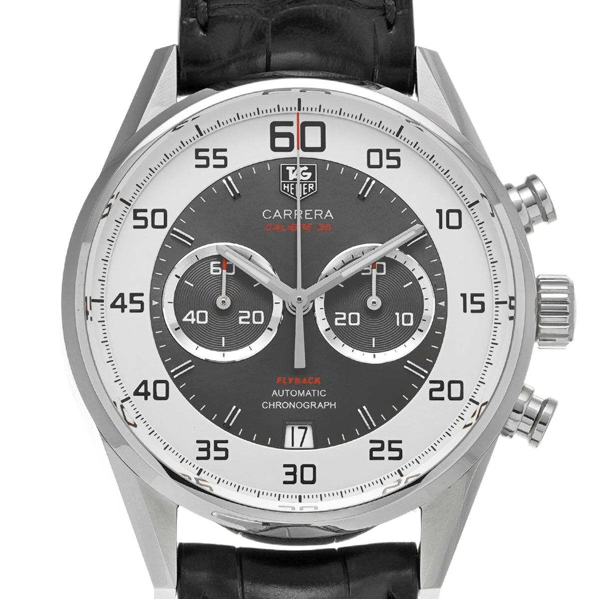 CARRERA Calibre 36 Chronograph Flyback CAR2B11.FC6235 Gray/Silver TAG HEUER Mens [Pre-Owned]