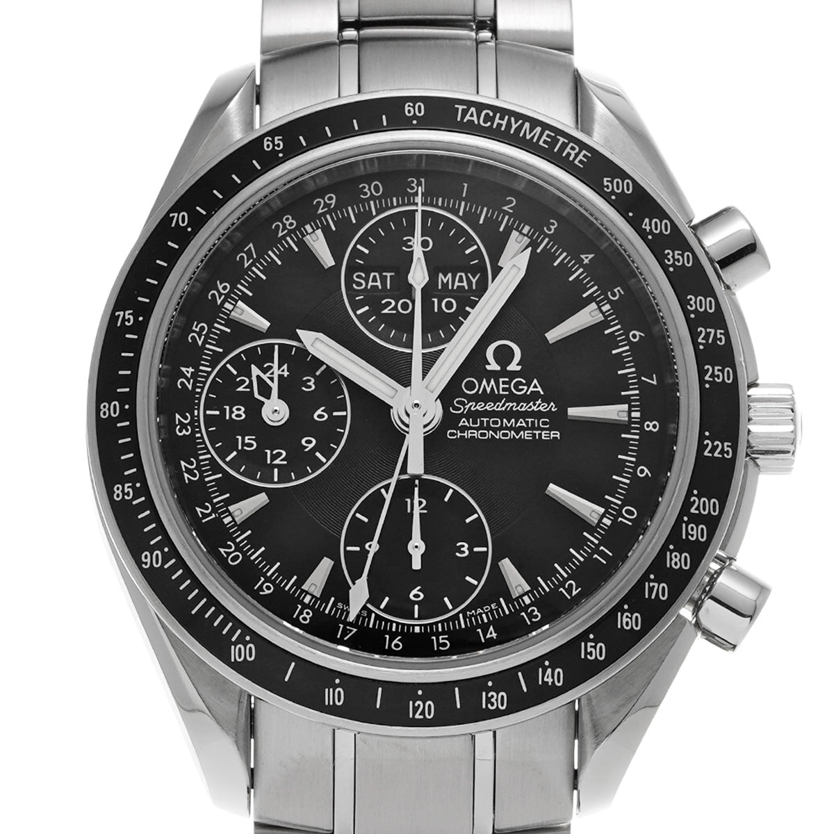 Speedmaster Triple Calendar 3220.5 Black OMEGA Men's [Pre-Owned].