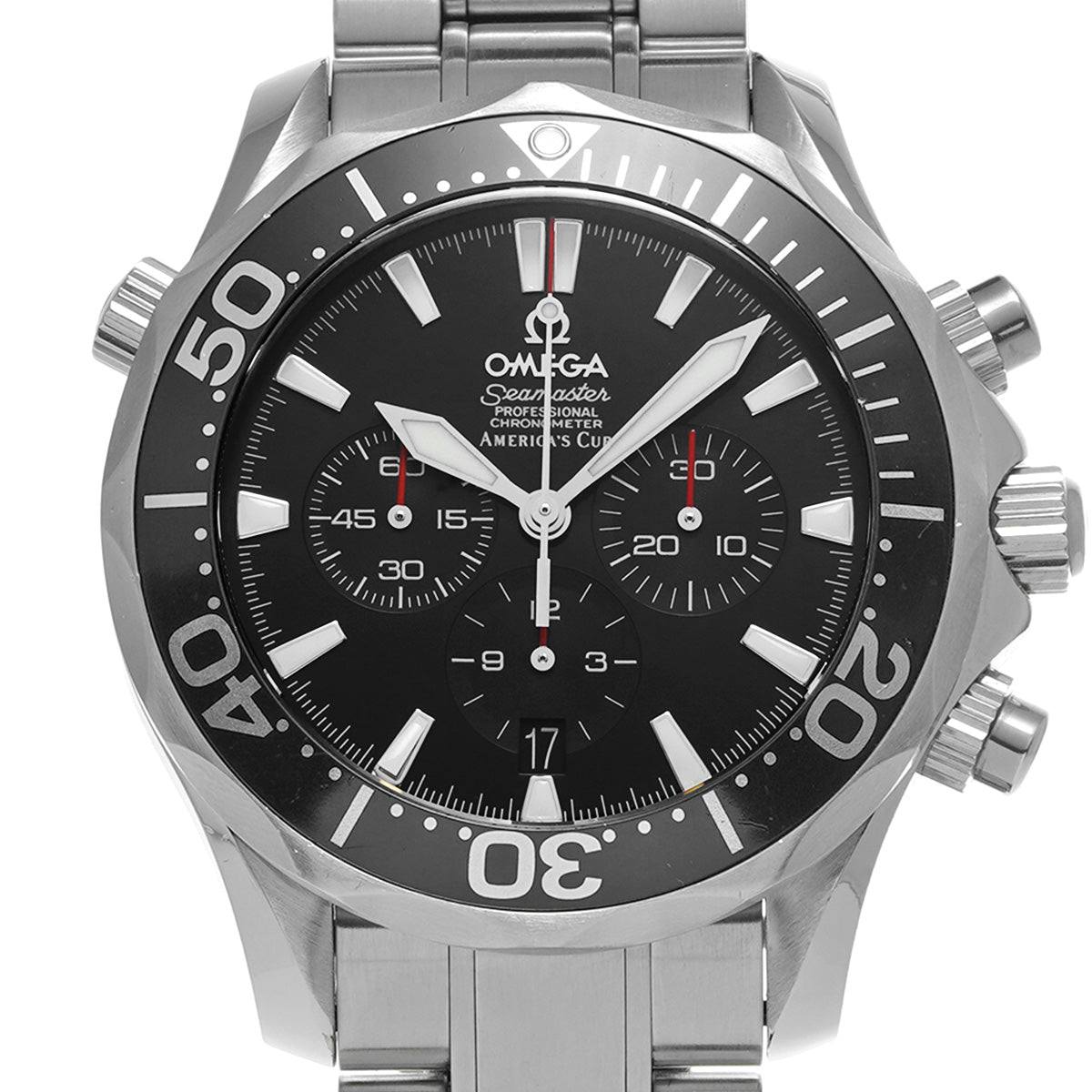 Seamaster 300 Chronograph America's Cup 2594.50 Black OMEGA Men's [Pre-Owned].