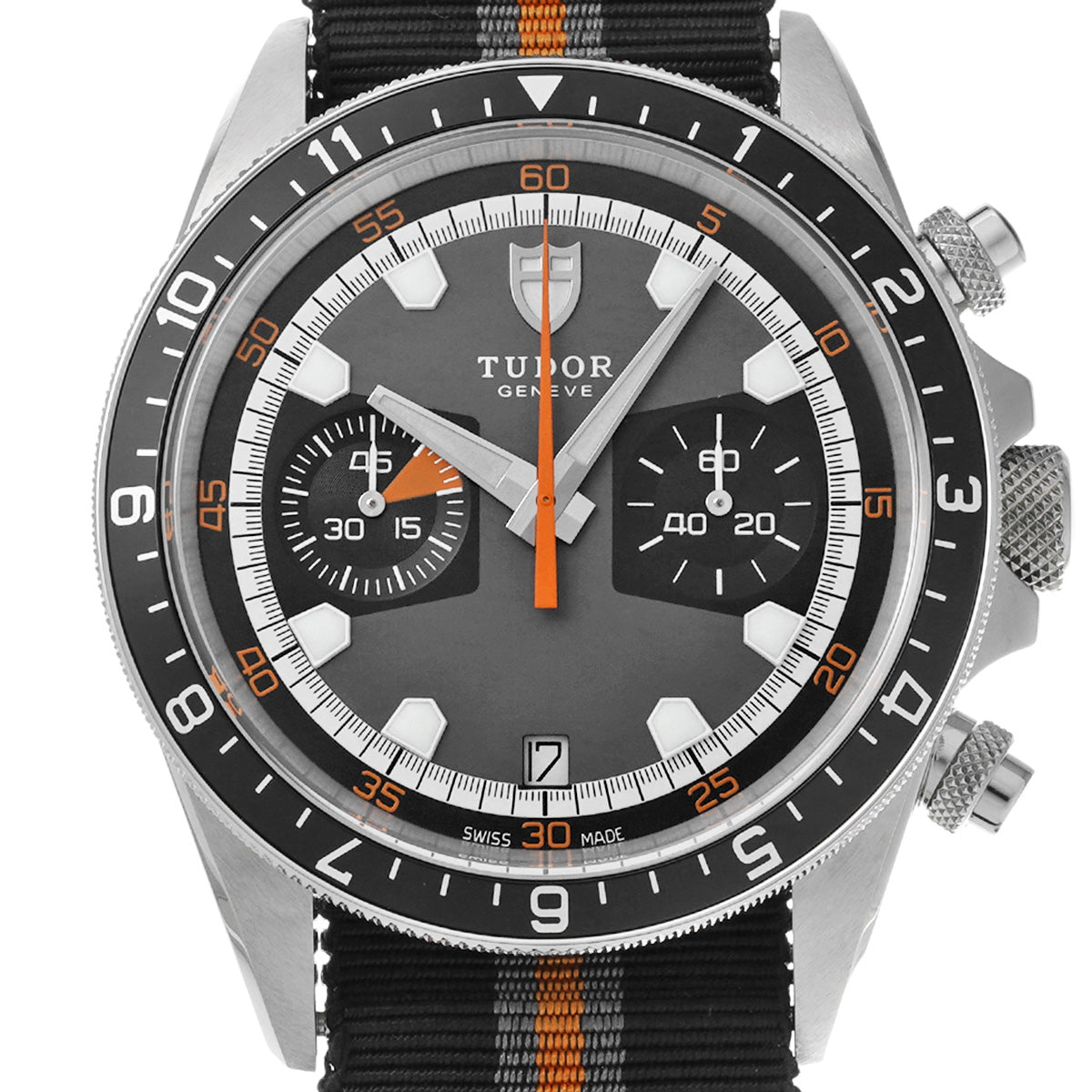 Heritage Chrono 70330N Gray/Black TUDOR Men's [Pre-owned].