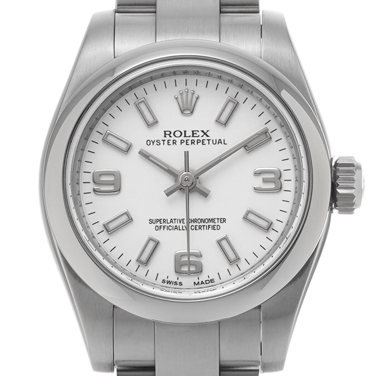 Oyster Perpetual 26 176200 G (manufactured circa 2012) White ROLEX Ladies [Pre-Owned].