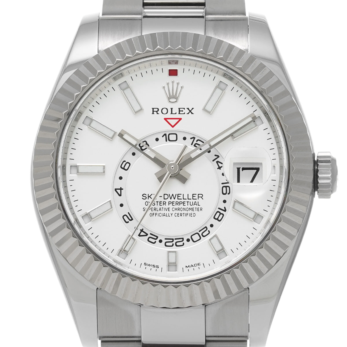 SKYDWELLER 326934 Random Serial White ROLEX Men's [Pre-Owned].